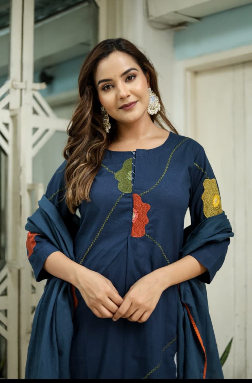 Classy Kurta Palazzo and Dupatta set