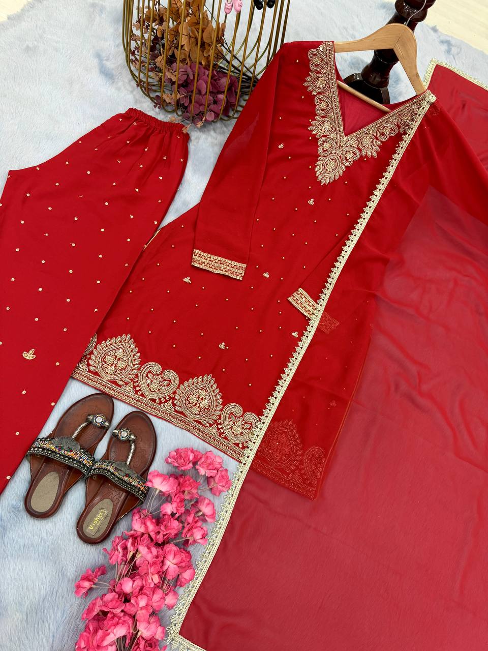 Kurta palazzo and dupatta set