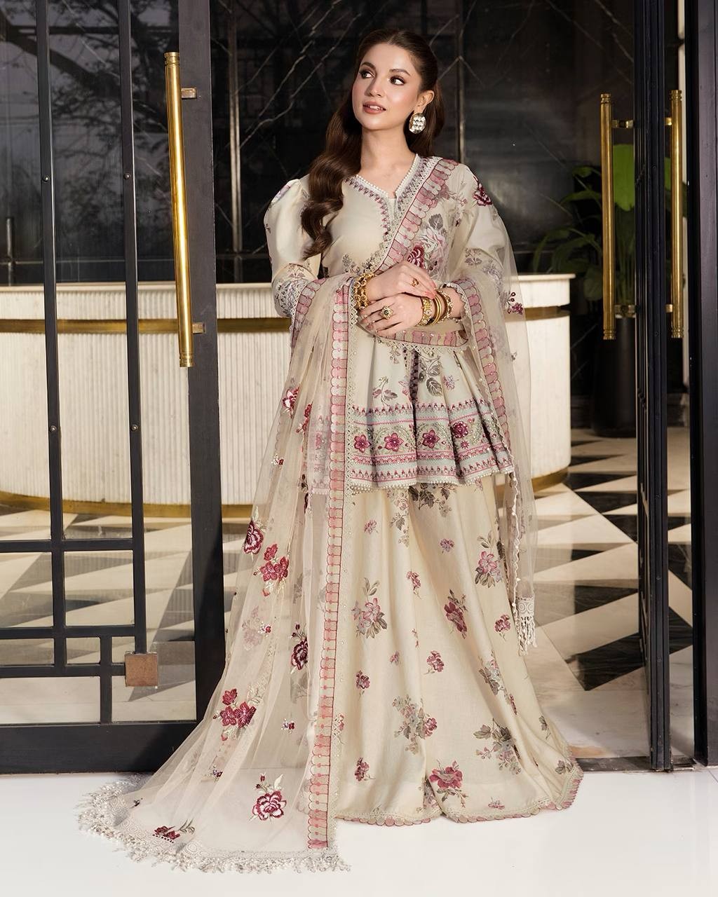 partywear sharara kurta dupatta set